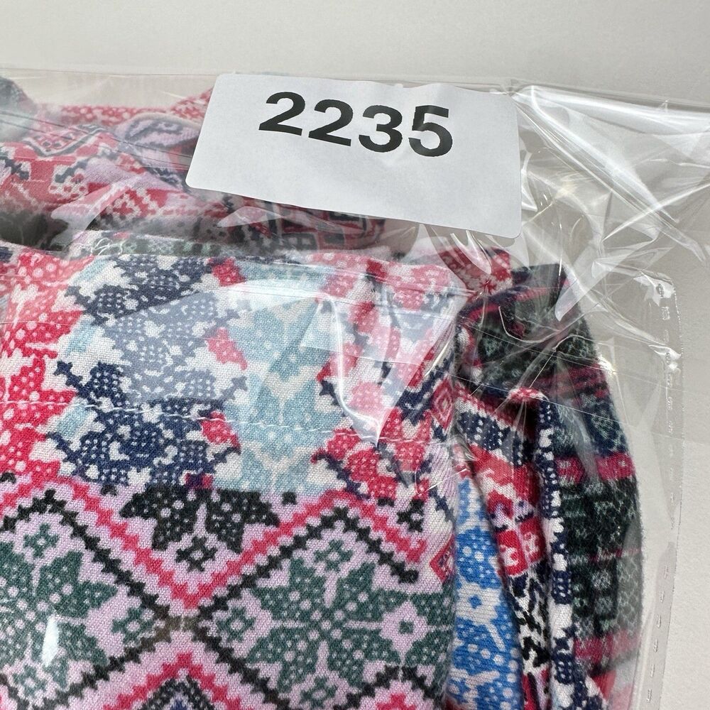 Victoria's Secret 2PC Pajama Set  Women's XS Pink Patchwork Americana Country - Picture 12 of 12